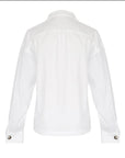MASON'S DAUGHTER the French Cuff Boyfriend Shirt, White Poplin