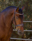 Aspen Leather Snaffle Bridle with Removable Flash
