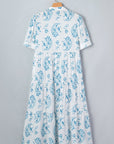 Plus Size Floral Paisley Tiered Maxi Dress
