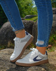 Elizabeth Leather Lace Up Sneakers