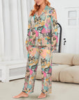 Baha Ranch Pop Western Collage Cowgirl Satin Pajamas
