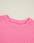 Checker Textured Tee and Drawstring Shorts