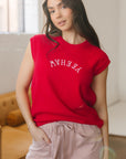 Western YEEHAW Embroidered Short Sleeve Sweater