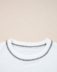 Stripe Colorblock Patchwork Contrast Stitch Sweatshirt