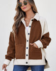 Alia Patchwork Down Fleece Shacket