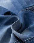 Denim Buttoned Fly Tapered Barrel Leg Jeans