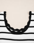 Sutton Striped Ribbed Slim Sweater