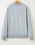 Solid Mock Neck Oversized Sweatshirt