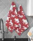 Red Rodeo Cowboy Set of 2 Dish Towels Made in America