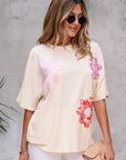 Hannah Flower Patched Loose Top