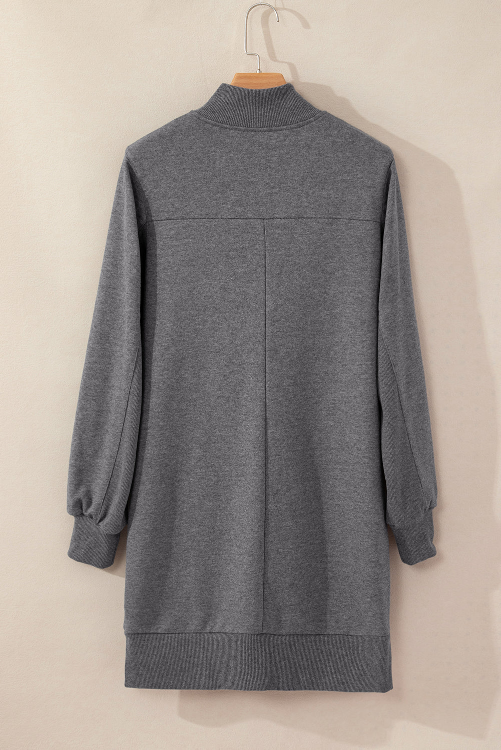 Frankie Ribbed Patchwork Sweatshirt Dress