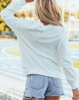 GAME DAY Tinsel Drop Shoulder Sweatshirt