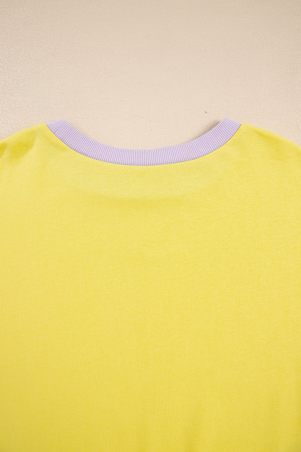 Yellow Striped Color Block Patchwork Crewneck Plus Size Pullover Sweatshirt
