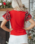 Beatriz Ruffle Short Sleeve PLUS Blouse
