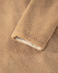 Fleece Corduroy Patchwork Button Up Jacket