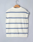 Stripe Batwing Sleeve Sweater Tee