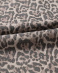 Leopard Frayed Edge High Waist Wide Leg Jeans