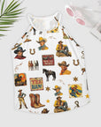 Baha Ranch Vintage Cowboy Collage Western Tank Top