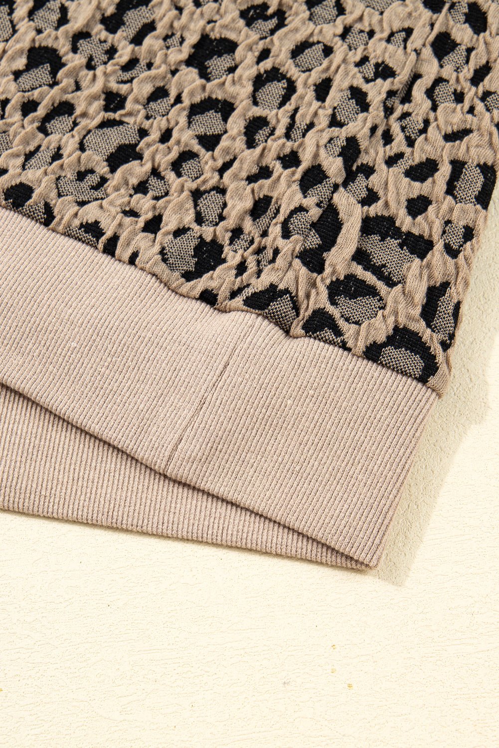 Amaya Textured Ribbed Trim Long Sleeve PLUS Top