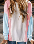 Louise Color Block Corded Long Sleeve Top