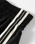 Varsity Stripe Elastic Waist Athleisure Shorts