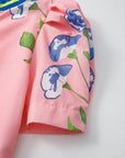 Autumn Notched Bubble Sleeve Blouse
