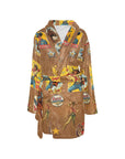 Baha Ranch Vintage Cowgirl Collage Bath Robe