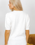 Nova Knit Short Sleeve Sweater