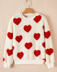 Emily Shoulder Crewneck Plush Sweatshirt