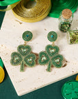 Remington Retro Beaded Clover Earrings