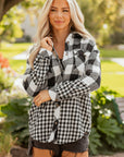Cecelia Patchwork Drawstring Hooded Shacket