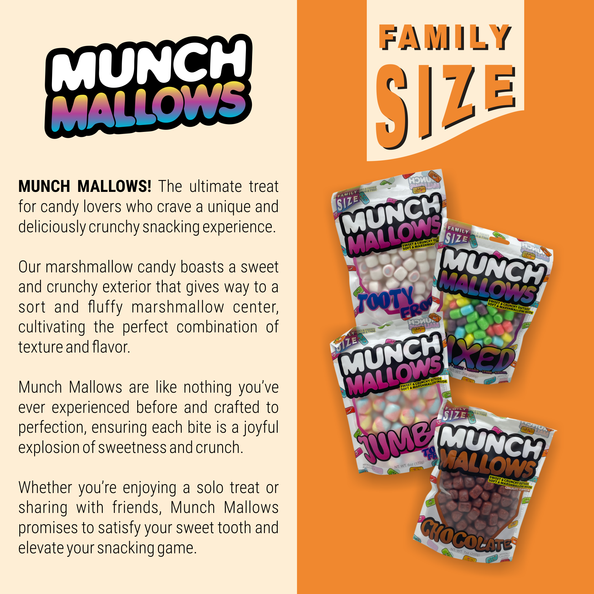 Munch Mallows - Marshmallow Candy - Unique Novelty Candy: Chocolate