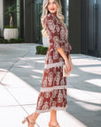 Katie Trim Tiered Maxi Dress