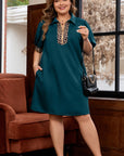 Keily Zip Collared Mini PLUS Dress