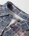 Plaid Textured Button-Up Chest Pocket Shirt