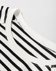Stripe Raglan Sleeve Side Slit Sweatshirt