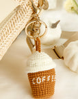 Lily Crochet Coffee Pendent Keychain