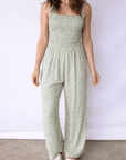 Calliope Square Sleeveless Floral Jumpsuit