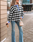 Ezra Half Placket Plaid Blouse