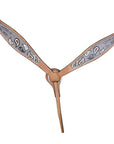 HILASON Western Horse Leather Headstall and Breast Collar Set Tan| Headstall Bridle for Horses Western | Horse Headstall Bridle | Western Headstalls Bridle for Horses