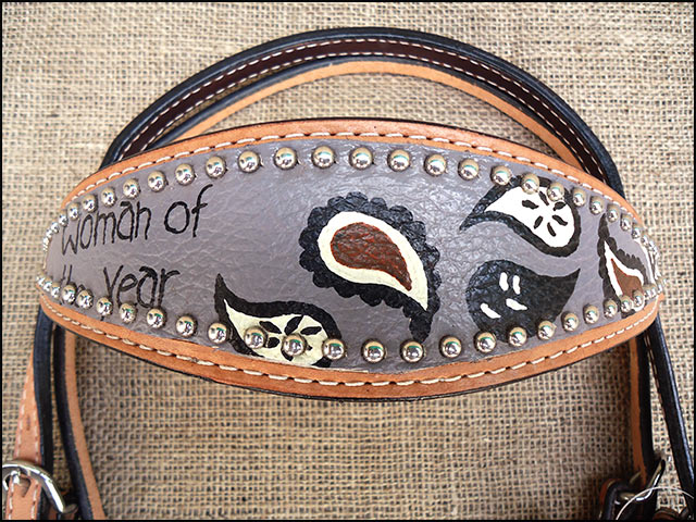 HILASON Western Horse Leather Headstall &amp; Breast Collar Set Tan