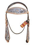 HILASON W. H. Leather Headstall & Breast Collar Set Tan – Hilason