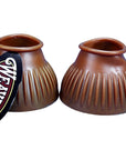 Weaver Large Natural Gum Rubber Horse Leg Bell Boots Western Tack