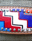 HILASON Western Horse Leather Headstall & Breast Collar Set Geometry