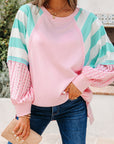 Vanessa Patchwork Raglan Pullover Top
