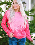 Tie Dye Long Sleeve Pullover Sweatshirt