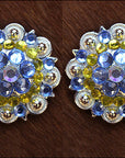 Purple Lemon Ab Crystals 1-1/4In Berry Headstall Saddle Hilason