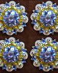 Purple Lemon Ab Crystals 1-1/4In Berry Headstall Saddle Hilason