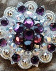 Amethyst Ab Crystal Berry Headstall Saddle Tack Hilason