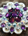 Amethyst Ab Crystal Berry Headstall Saddle Tack Hilason